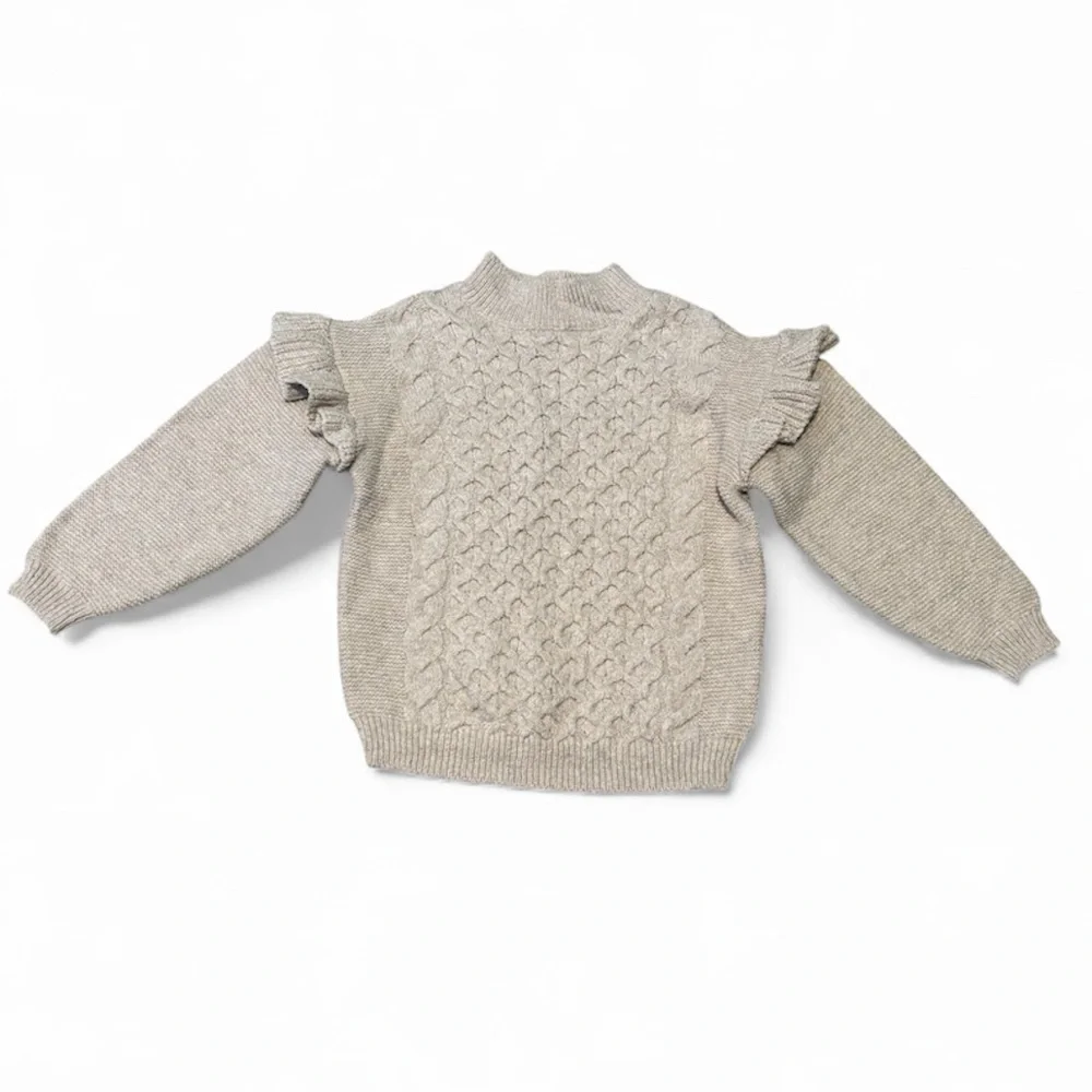 Old Navy Oatmeal Toddler Mock Neck Knit Sweater